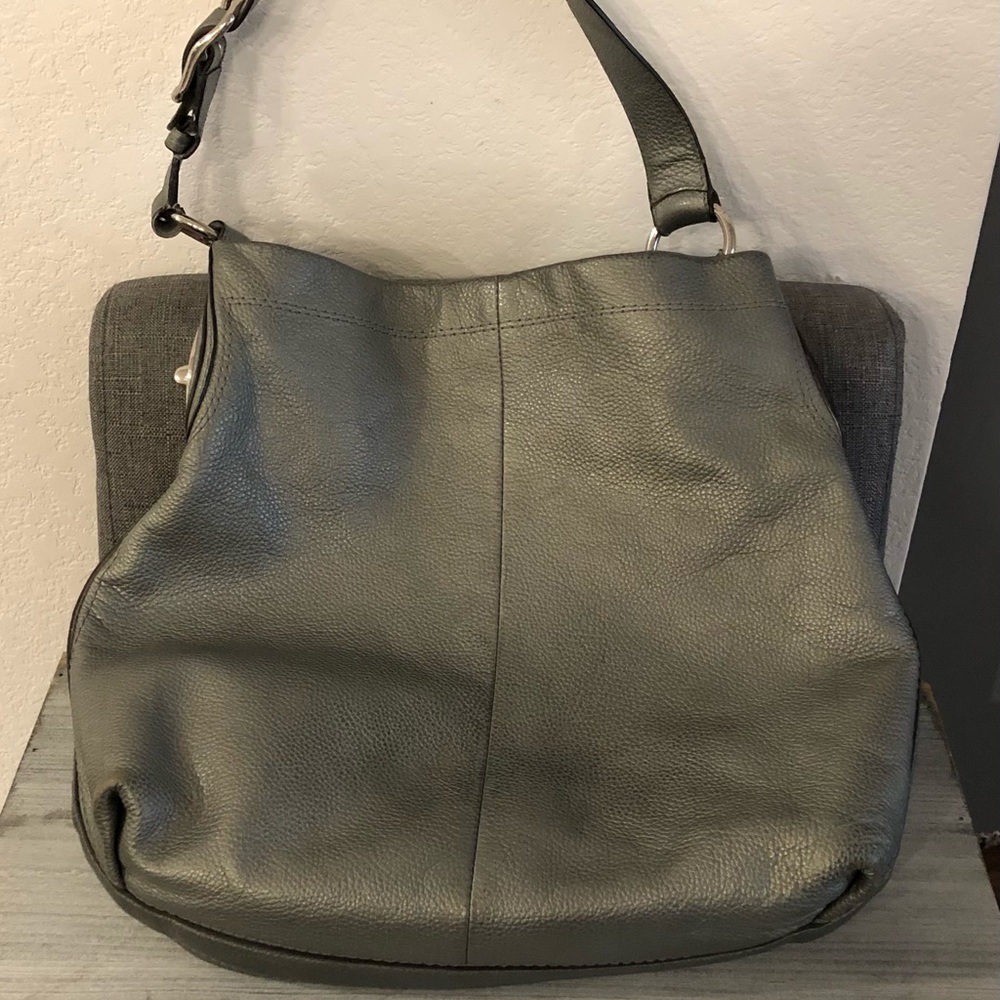 Coach Large Grey Shoulder Bag Gem